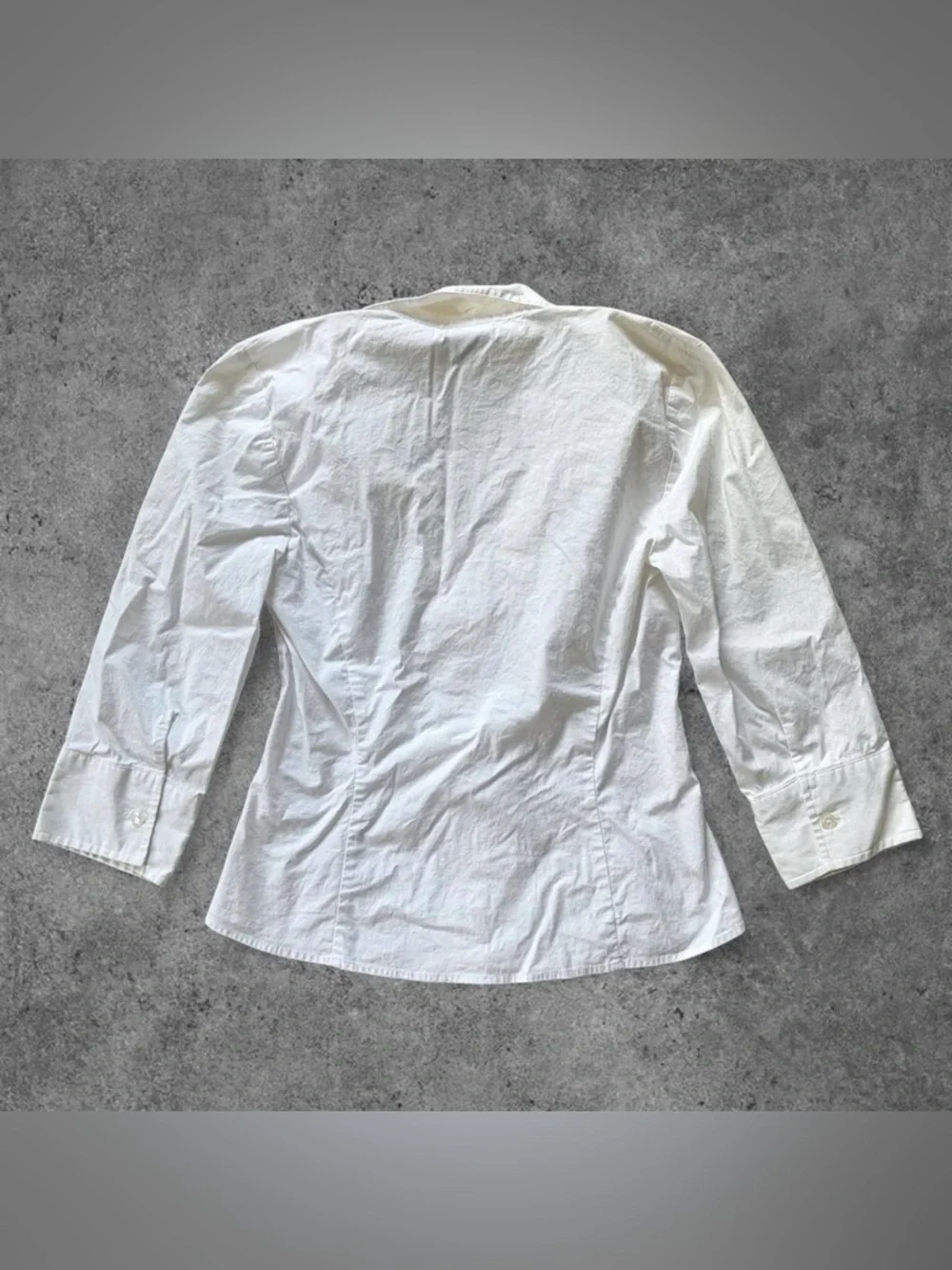 Y2K White Cotton Button Down Top - Picture 4 of 4